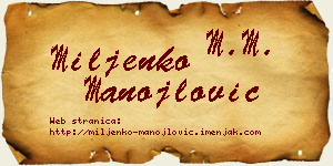 Miljenko Manojlović vizit kartica